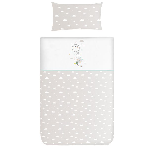 funda nordica cuna + funda almohada oso globo de bimbidreams