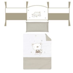 Funda nórdica cuna + Relleno + Protector + Funda almohada Osito Star de Bimbidreams