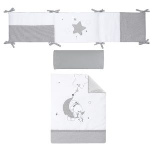 Funda nórdica cuna + Relleno + Protector + Funda almohada Luna de Bimbidreams