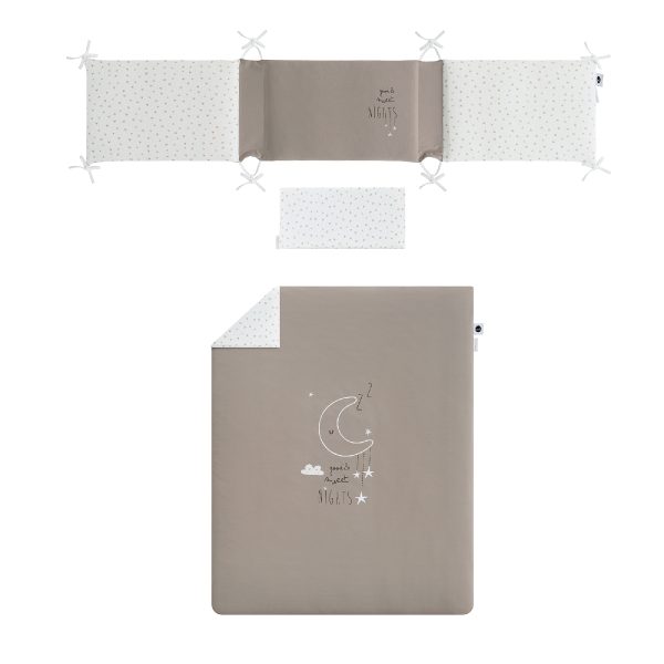 funda nórdica reversible con relleno, protector 60/70/80 y funda de almohada sweet night menta de bimbidreams