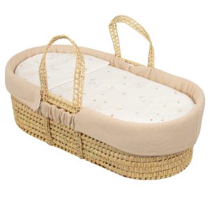 Capazo Mimbre - Colcha y Almohada Happy Forest de Bimbidreams