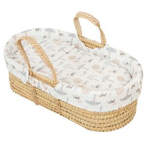 Capazo Mimbre - Colcha y Almohada Tanzania de Bimbidreams