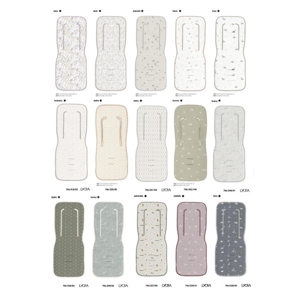 colchoneta silla paseo estampada pack 15 basics de bimbidreams