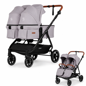 cochecito gemelar easytwin 5 sillas + 2 capazos de baby monsters