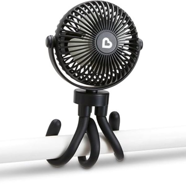 ventilador portátil para cochecito con luces led, patas flexibles y 4 velocidades de munchkin