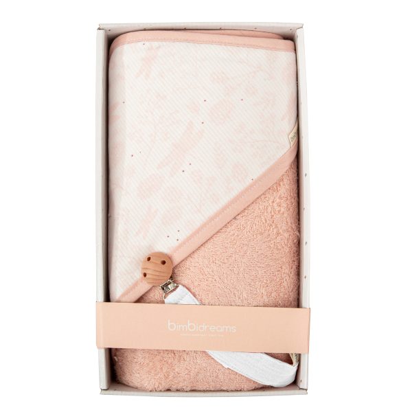 capa de baño con sujetachupetes - set regalo dafne de bimbidreams