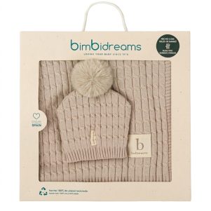 Manta con gorrito de punto - Set Regalo False de Bimbidreams