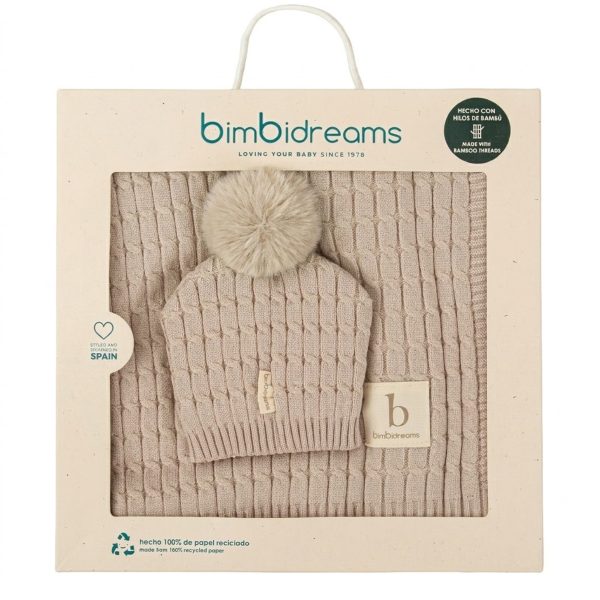 manta con gorrito de punto - set regalo false de bimbidreams