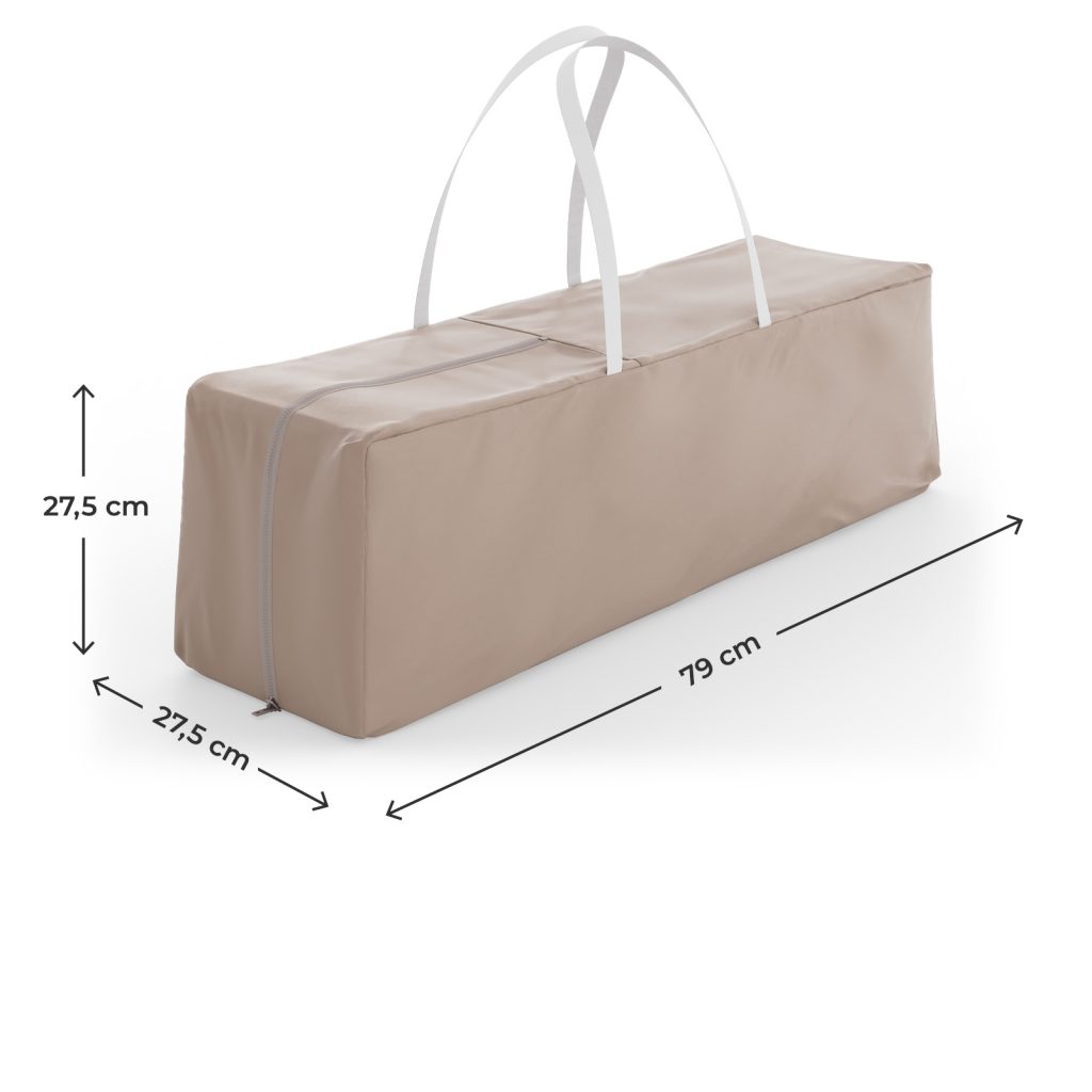 cuna de viaje leody up con accesorios de kinderkraft