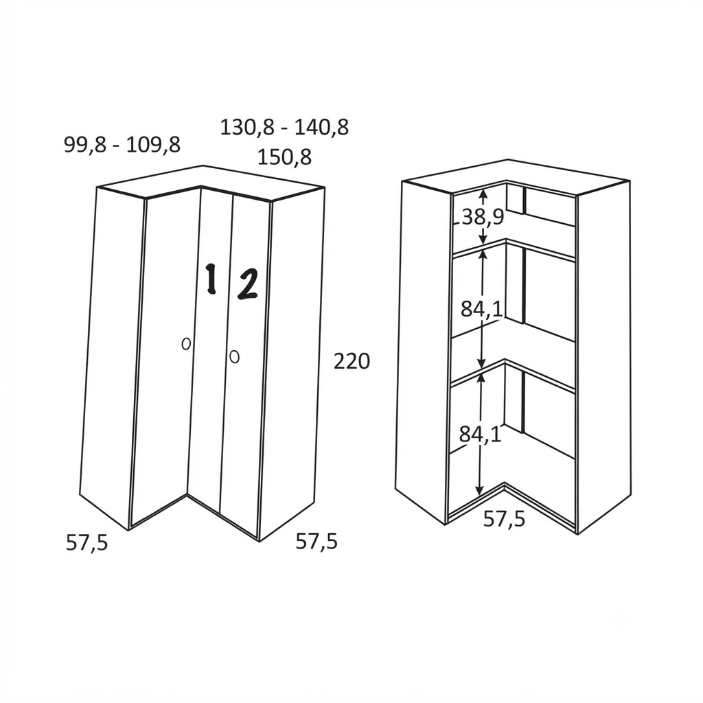 armario rincón escuadra puerta derecha plegable interior doble de glicerio chaves 1 armario rincón escuadra puerta derecha plegable interior doble de glicerio chaves