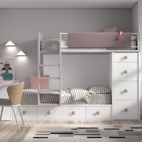 cama compacto block base 30 con escalera izquierda 190 x 90 de glicerio chaves