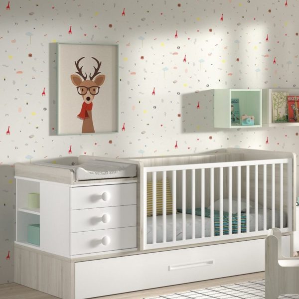diseño sin título (31) cuna convertible 30 barandilla recta con somier de arrastre 190 x 90 de glicerio chaves