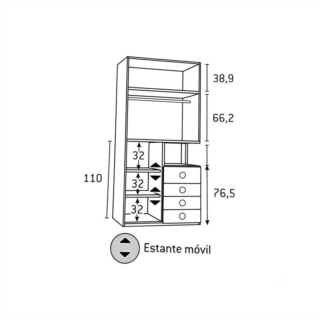 armario 2 puertas + 4 cajones + hueco derecho altura encimera de glicerio chaves 1 armario 2 puertas + 4 cajones + hueco derecho altura encimera de glicerio chaves