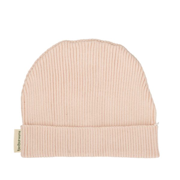 gorro bebé tricot rosa 0-1 mes de bimbidreams