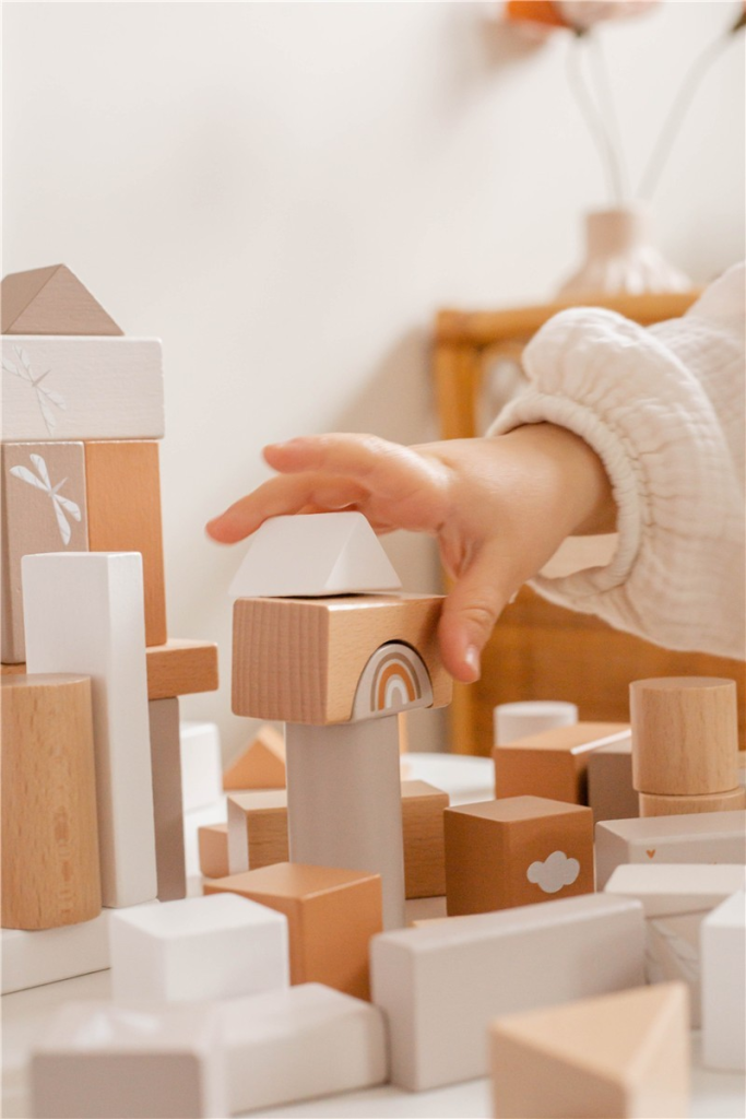 juego de bloques de madera – 50 piezas