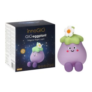 Luz nocturna de silicona GIOeggplant de InnoGIO